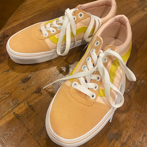 Old Skool Vans peach and yellow - Picture 5 of 6